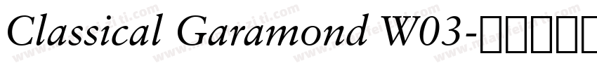 Classical Garamond W03字体转换